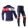 2014 IAM Scott Fietskleding Fietsshirt lange mouw+lange fietsbroeken Blauw 1252