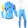 2014 Astana Fietskleding Fietsshirt lange mouw+Lange fietsbroeken Bib 821