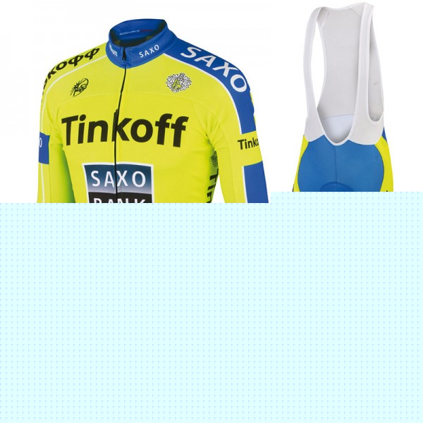 2015 Saxo Bank Tinkoff Fietskleding Fietsshirt lange mouw+Lange fietsbroeken Bib 1974