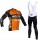 2015 MOLTENI Santini orange Fietskleding Fietsshirt lange mouw+Lange fietsbroeken Bib 2477