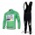HTC-Highroad Pro Team Fietspakken Fietsshirt lange+lange fietsbroeken Bib zeem groen zwart 4424