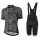 RH+Fashion Power Fietskleding Wielershirt Korte Mouw+Korte Fietsbroeken Bib Gris TAKPH TAKPH