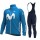 2021 Movistar Pro Team Fietskleding Fietsshirt Lange Mouw+Lange Fietsbroek Bib 1004