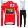 2021 Winter Fleece Jumvo Visma Spanish Pro Team Fietskleding Fietsshirt Lange Mouw+Lange Fietsbroek Bib 878