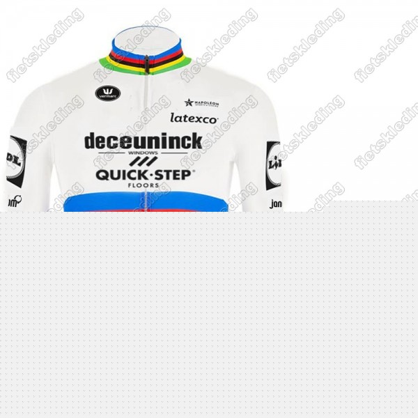 Deceuninck quick step 2021 UCI World Champion Wielerkleding Set Fietsshirts Korte Mouw+Korte Wielerbroek Bib 2021014