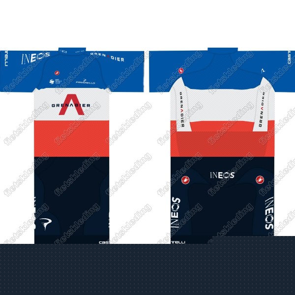 Team INEOS Grenadier 2021 UCI World Champion Fietskleding Set Wielershirt Korte Mouw+Korte Fietsbroeken 2021165