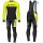 2019 Scott RC zwart-geel Thermo Wielerkleding Set Wielershirts lange mouw+fietsbroek lang met ERYG697