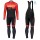 2019 Scott-RC-Profteams zwart-rood Thermo Wielerkleding Set Wielershirts lange mouw+fietsbroek lang met LJDV324