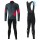 2019 Shimano grijs-rood Thermo Wielerkleding Set Wielershirts lange mouw+fietsbroek lang met CWBL841