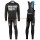 2016 Scott RC zwart-grijs Winter Set Wielerkleding Wielershirt lange mouw+Lange fietsbroeken Bib 213689
