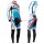 2016 Cube Teamline wit-Blauw Thermo Wielerkleding Wielershirt lange mouw+Lange fietsbroeken Bib 201717085