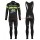 2016 Crelan-AA Drink zwart Set Wielerkleding Wielershirt lange mouw+Lange fietsbroeken Bib 213570