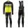 2016 Scott RC zwart-wit-groen Fluo Set Wielerkleding Wielershirt lange mouw+Lange fietsbroeken Bib 213680