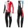 2016 Specialized Pro Team SZK wit-rood Winter Set Wielerkleding Wielershirt lange mouw+Lange fietsbroeken Bib 213721