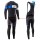 2016 Orbea Team Pro zwart-Blauw Winter Set Wielerkleding Wielershirt lange mouw+Lange fietsbroeken Bib 213635