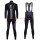2016 Santini VEGA zwart-wit Set Wielerkleding Wielershirt lange mouw+Lange fietsbroeken Bib 213645