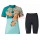 2017 Vaude Tomaly Flower Blauww Wielerkleding Wielershirt Korte Mouw+Korte Fietsbroeken 20176980