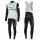 2016 Team Dimension Date wit Set Wielerkleding Wielershirt lange mouw+Lange fietsbroeken Bib 213586