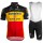 Deceuninck-Quick Step Belgian Champion 2019 Fietskleding Set Fietsshirt Korte Mouw+Korte fietsbroeken Bib 19040769